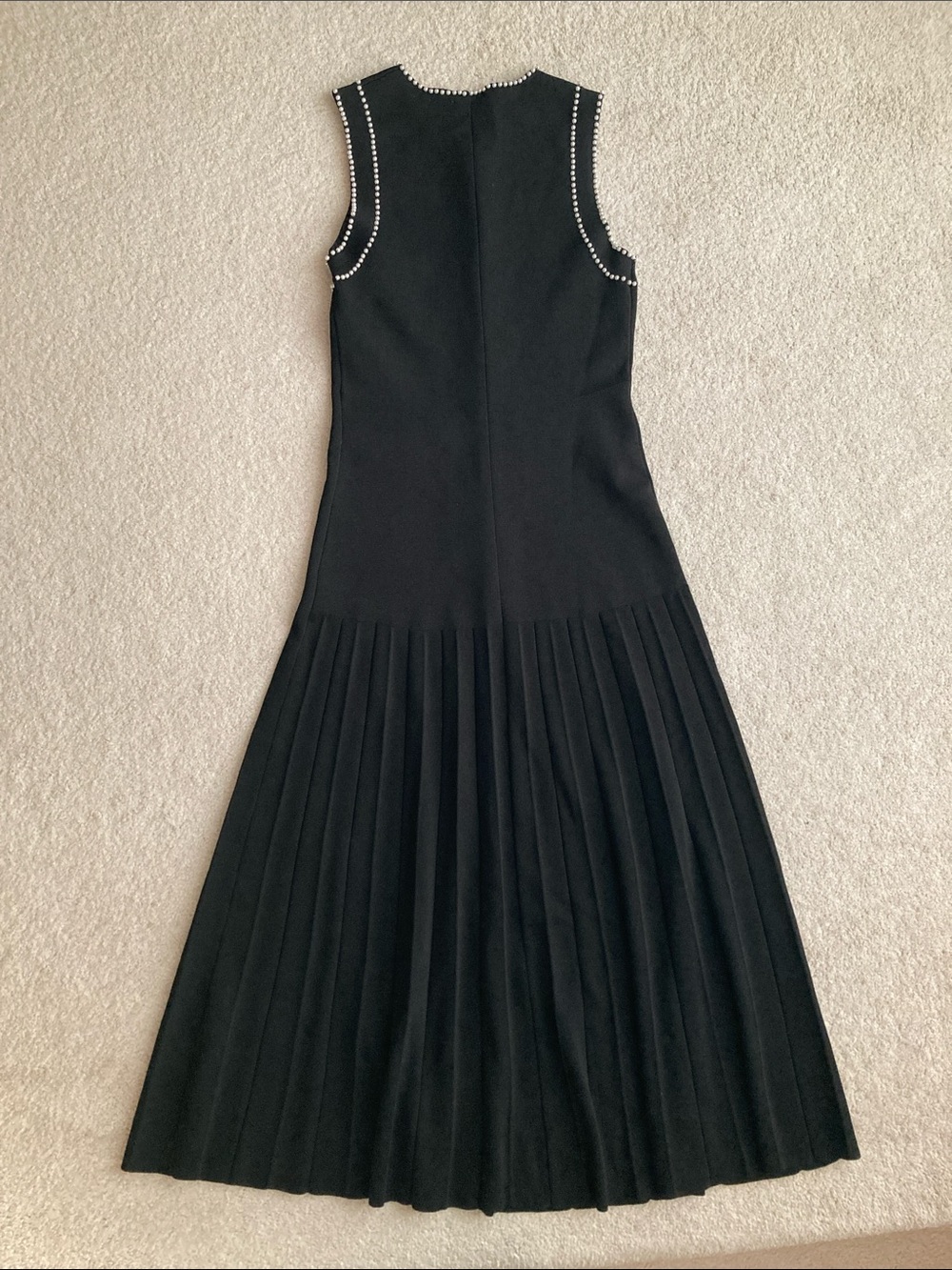 Sandro knit midi dress with faux pearl beading - Picture 9 of 11